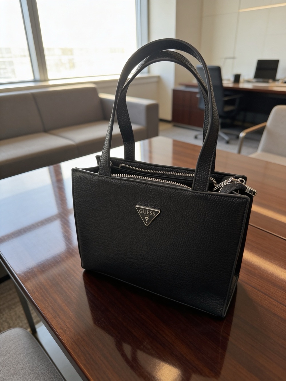 Black vintage Leatherette Shoulder Bag